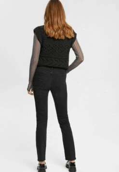 ESPRIT Jeansy Straight Leg - Black Dark Wash -Fashion Pol cdcebb819318494eaaf78d8fd59042ed