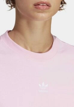 Adidas Originals ESSENTIALS REGULAR TEE - T-shirt Basic - True Pink -Fashion Pol d3675ccf094049298ac4270d462dd43e