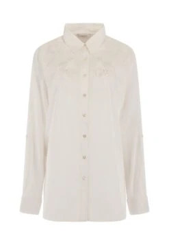 Guess BESTICKTES - Koszula - Weiß