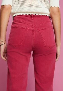 Edc By Esprit MIT HOHEM BUND UND GERADEM BEIN - Jeansy Dzwony - Dark Pink -Fashion Pol d908c4a6aea545e8b0135828998a5791