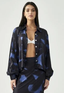 SWANSEA - Koszula - Dark Navy Abstract