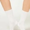 Calzedonia STREIFEN - Skarpety - White Rib