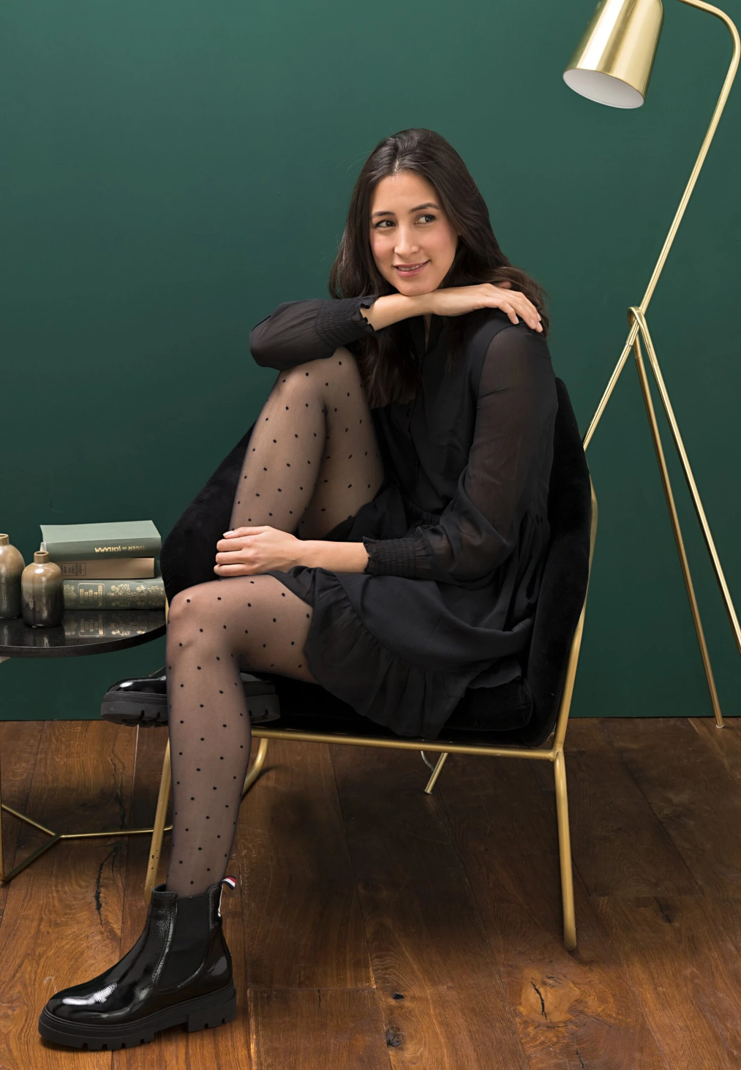 Falke DOT 15 DENIER ULTRA-TRANSPARENT MATT - Rajstopy - Dunkelblau 5 Falke DOT 15 DENIER ULTRA-TRANSPARENT MATT - Rajstopy - Dunkelblau - obrazek 5