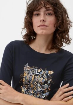 S.Oliver REHAUSSÉ D’UN IMPRIMÉ À EFFET - T-shirt Z Nadrukiem - Navy -Fashion Pol e1596281c077415586dda52beab0572e