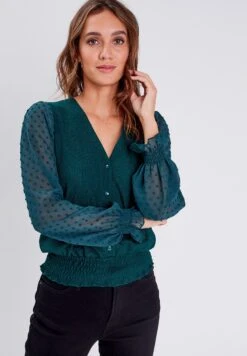 MIT LANGEN ÄRMELN - Bluzka - Vert Foncé