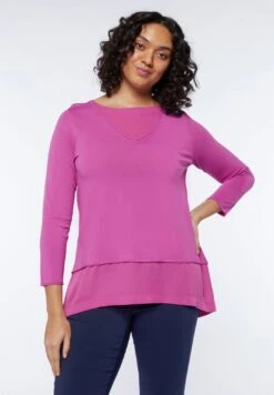 AUS ZWEI STOFFEN - Bluzka Z Długim Rękawem - Rosa