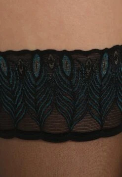 Falke LUNELLE 8 DENIER STAY UPS ULTRA-TRANSPARENT SHINY - Zakolanówki - Black -Fashion Pol e6e8c341dac844b8b6ba355eb05c0028