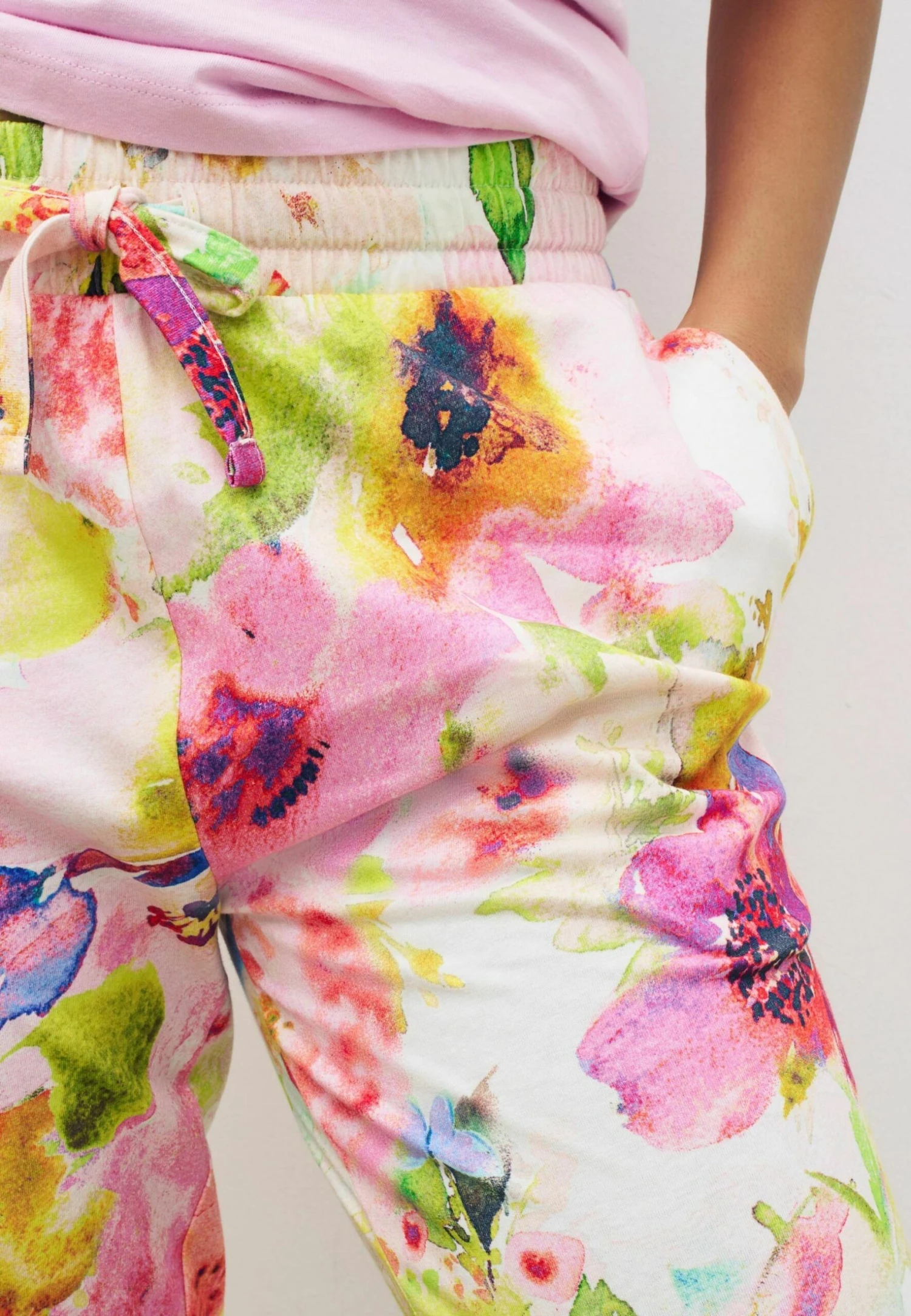 Next SET - Piżama - Pink Floral Watercolour 2 Next SET - Piżama - Pink Floral Watercolour - obrazek 2