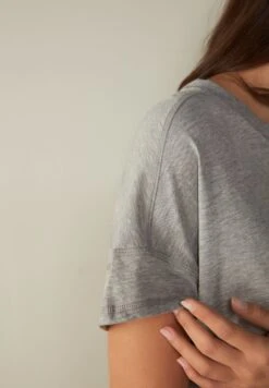 Intimissimi ULTRAFRESH - Koszula Nocna - Grigio Melange -Fashion Pol ec2bd00fb84f4a5bbed5c0b1d51b1c89