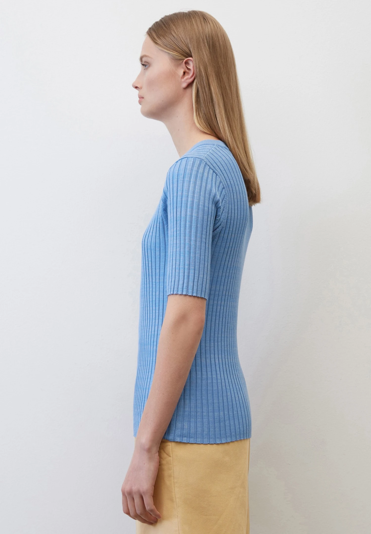 Marc O'Polo DENIM SHAPED AUS - T-shirt Basic - Soft Sky Blue 5 Marc O'Polo DENIM SHAPED AUS - T-shirt Basic - Soft Sky Blue - obrazek 5