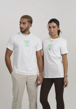 PLAYBOY RETRO UNISEX - T-shirt Z Nadrukiem - White/green