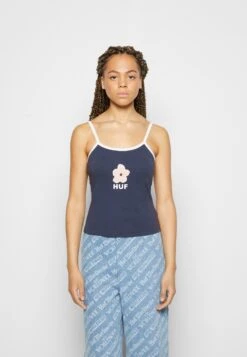 HUF PETAL TANK - Top - Navy -Fashion Pol ed6f46ea00b94128ac35cbe2bfedd266