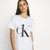 CALVIN KLEIN UNDERWEAR CREW NECK - Koszulka Do Spania - White/black