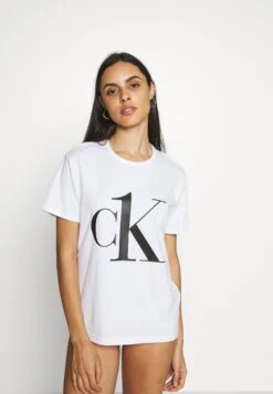 CALVIN KLEIN UNDERWEAR CREW NECK - Koszulka Do Spania - White/black