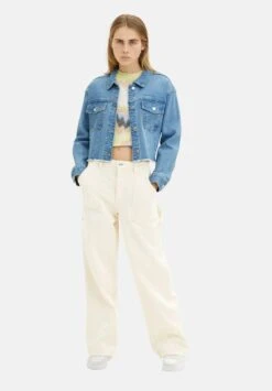 TOM TAILOR Denim STRAIGHT FIT - Jeansy Straight Leg - Creme