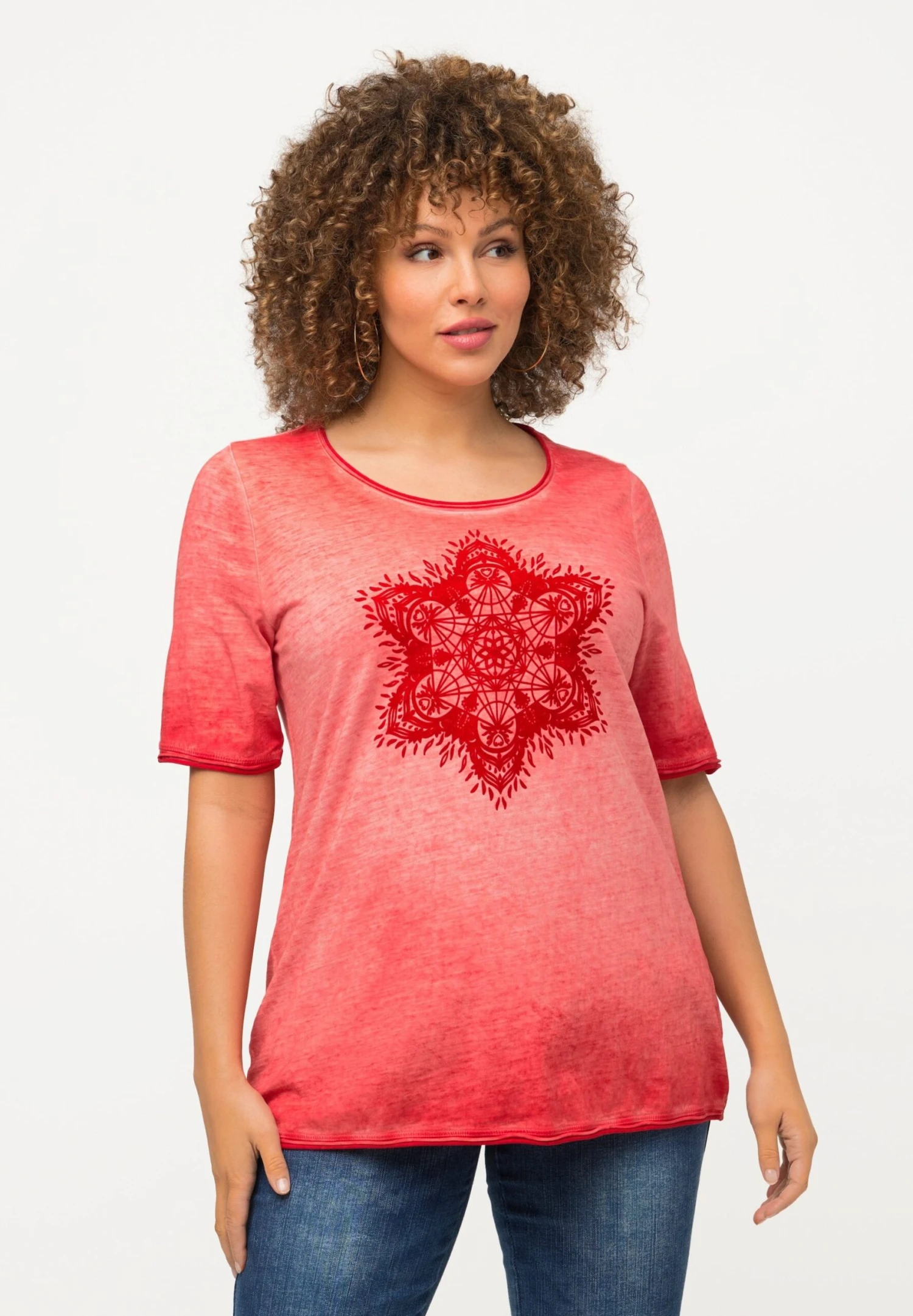 Ulla Popken T-shirt Z Nadrukiem - Poivrons Rouges 1 Ulla Popken T-shirt Z Nadrukiem - Poivrons Rouges