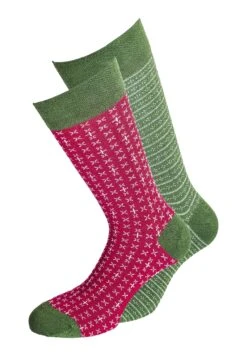 XMAS EDITION 2PACK BAMBOO FIBER - Skarpety - Red Green -Fashion Pol f3a9fbb9f7f64d9586937e51df7e905b