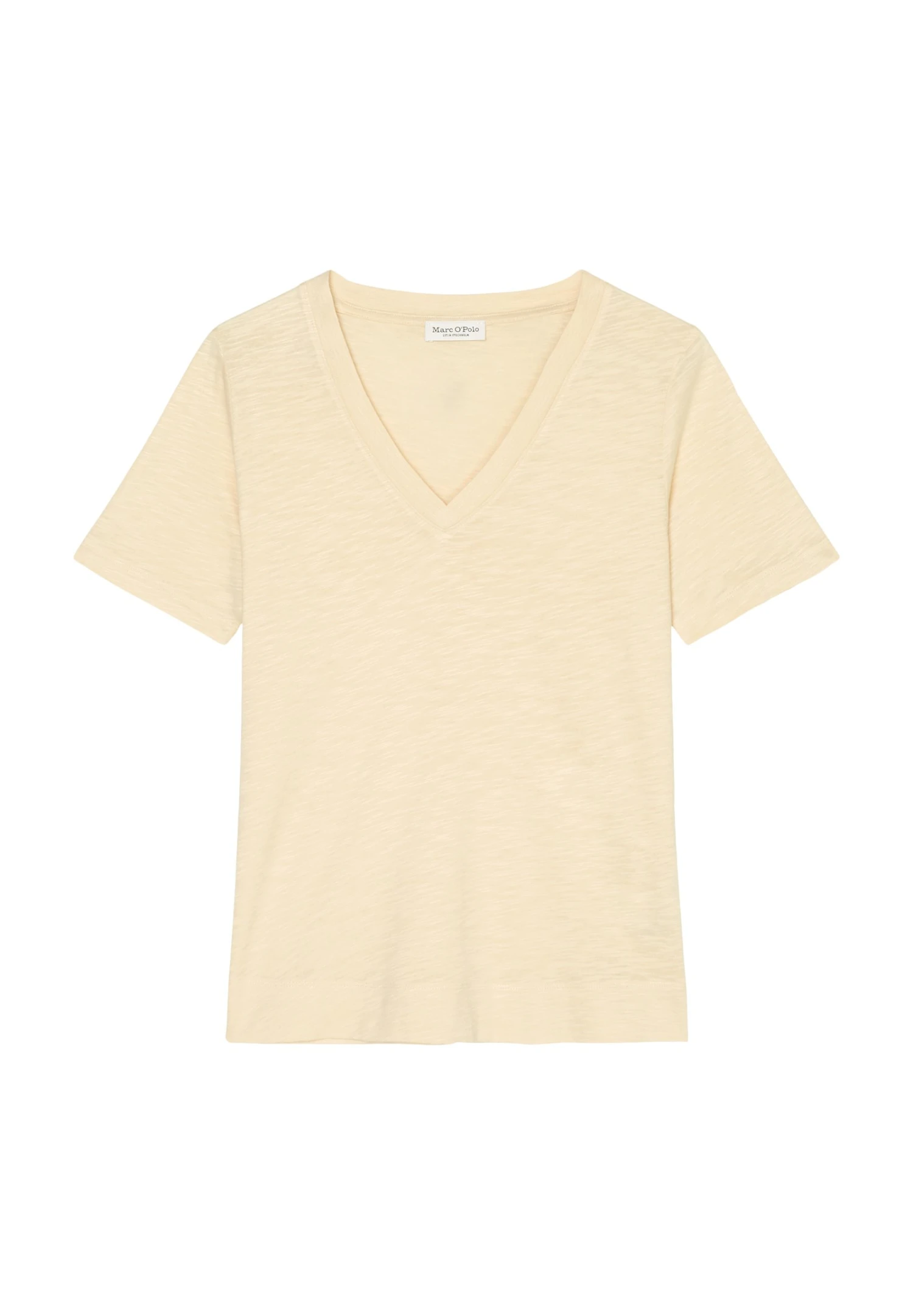 Marc O'Polo V NECK - T-shirt Basic - Natural Sand 6 Marc O'Polo V NECK - T-shirt Basic - Natural Sand - obrazek 6