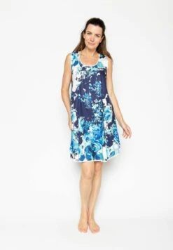 Koszula Nocna - Blau Weiß