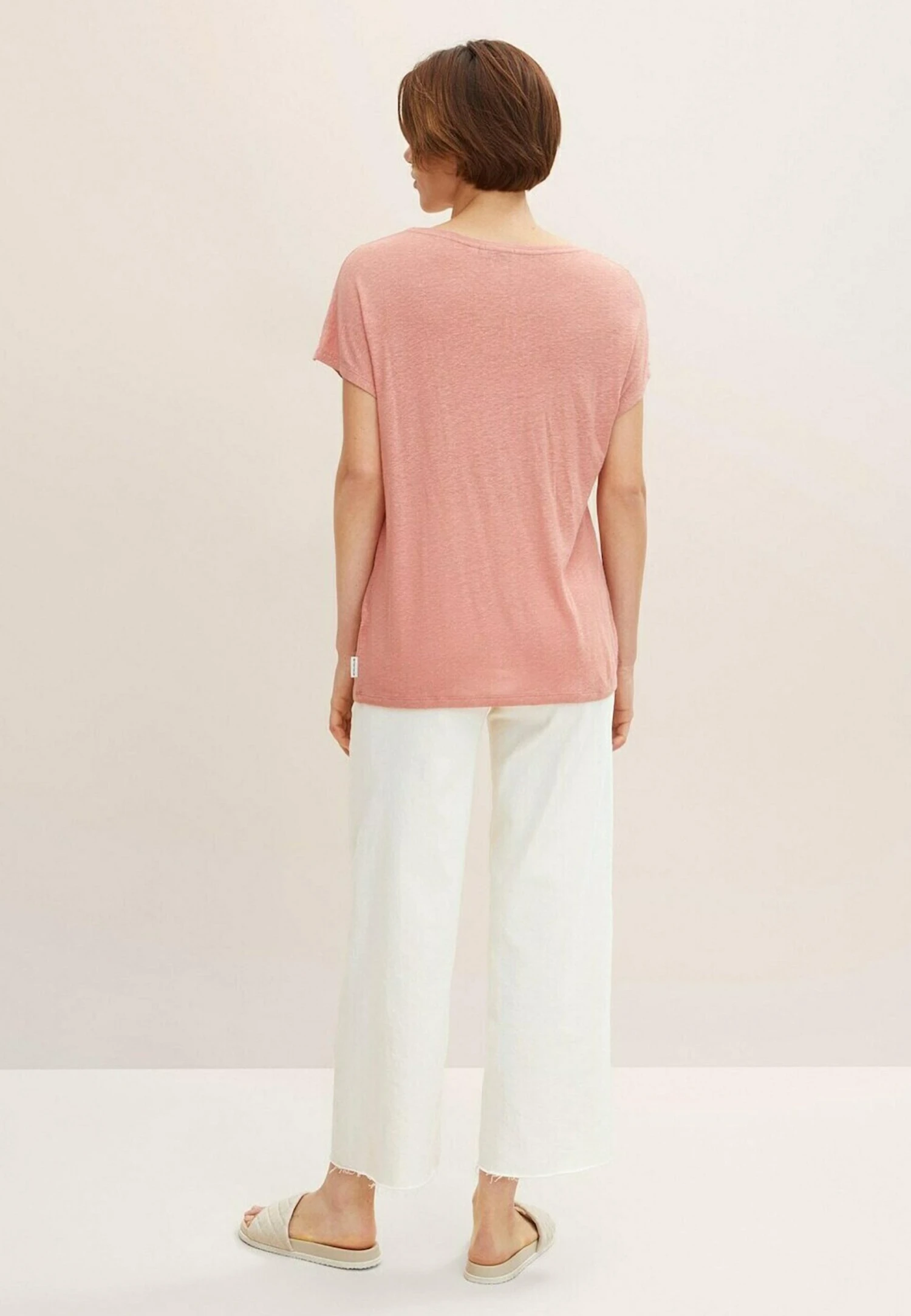 Tom Tailor GROSSEM AUSSCHNITT - T-shirt Z Nadrukiem - Nude Rose 3 Tom Tailor GROSSEM AUSSCHNITT - T-shirt Z Nadrukiem - Nude Rose - obrazek 3