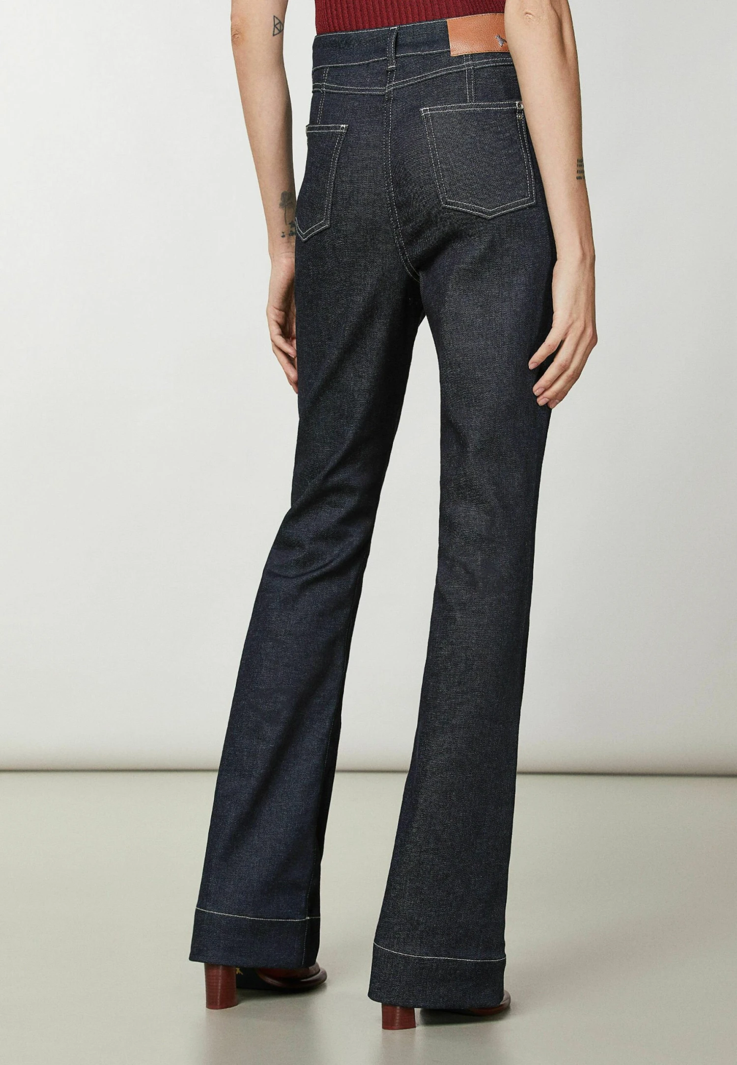 Patrizia Pepe COMFORT - Jeansy Dzwony - Midnight Navy Wash 3 Patrizia Pepe COMFORT - Jeansy Dzwony - Midnight Navy Wash - obrazek 3