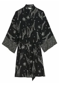 Marks & Spencer DREAM GIRAFFE PRINT - Szlafrok - Black Mix