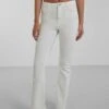 Pieces Jeansy Dzwony - Bright White